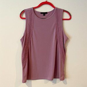 Banana Republic Mauve Lace Accent Tank